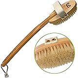 Premium Dry Brush for Cellulite and Lymphatic Massage for Glowing Tighter Skin – Plastic-Free Natural Bristle Body Brush with