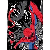 Jay Franco Kids Plush Throw Blanket – Soft & Comfy 50x70 Inches Throw for Couch or Bed – Cozy Home Décor for Living Room & Bedroom, Black - Spiderman