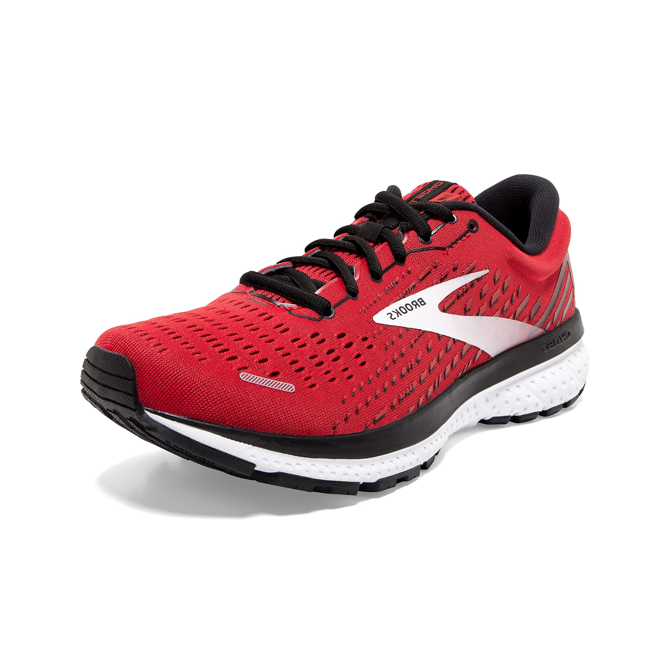 Brooks Men's Ghost 13 Running Shoe, High Risk Red/Black/White, 10 UK