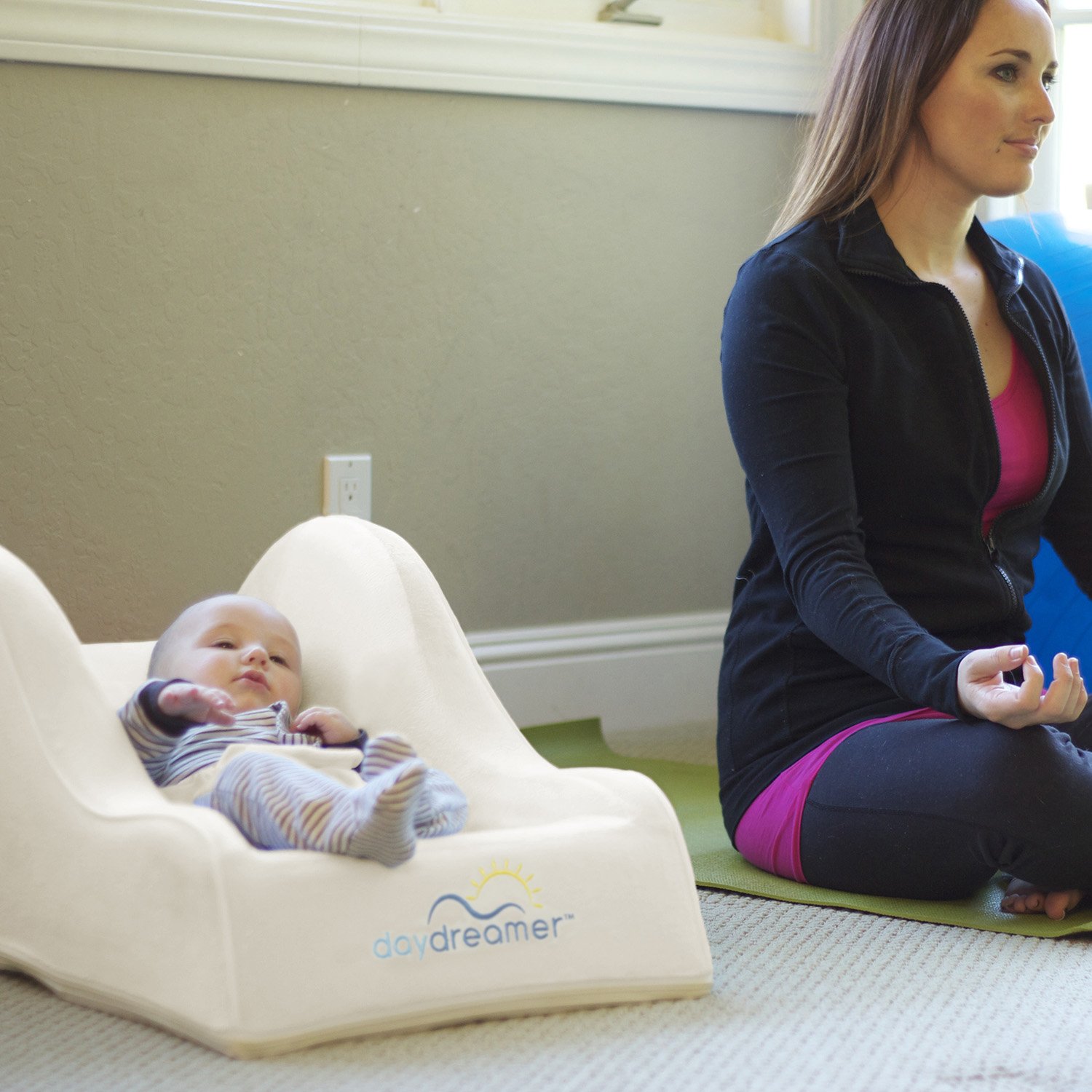 hiccapop Day Dreamer Baby Seat Lounger for Infants, Charcoal Gray