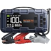 Portable 10-in-1 Car Battery Jump Starter with Air Compressor 8000A 160PSI 45W Charger, Jump Starter Jump Box (All Gas 14L Diesel), Car Battery Jumper Starter Portable Jumper Cables, Gloves, Lights