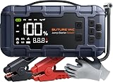 Portable 10-in-1 Car Battery Jump Starter with Air Compressor 8000A 160PSI 45W Charger, Jump Starter Jump Box (All Gas 14L Diesel), Car Battery Jumper Starter Portable Jumper Cables, Gloves, Lights