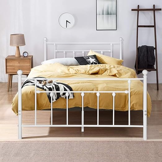 Twin Size Bed Frame VECELO Metal Platform Mattress Foundation/Box