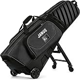 JANUS Golf Travel Bag with Wheels for Airlines, 360&deg; Spinner Golf Travel Case with Collapsible Support Legs System, Reinforced Hard Base Golf Club Travel Bag, Airline-Ready Golf Travel Cover