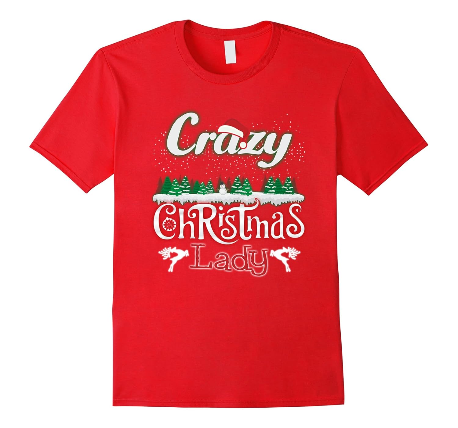 Crazy Christmas Lady T-Shirt-ANZ