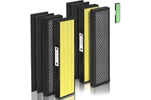 [Pet Care] Uaswpart FLT5000 Filter C Replacement Compatible with Germ-Guardian Filter Replace AC5000E AC5250PT AC5300B AC5350B AC5350W CDAP5500BCA and More, 4x H13 HEPA with Carbon+4x Pre-Filters