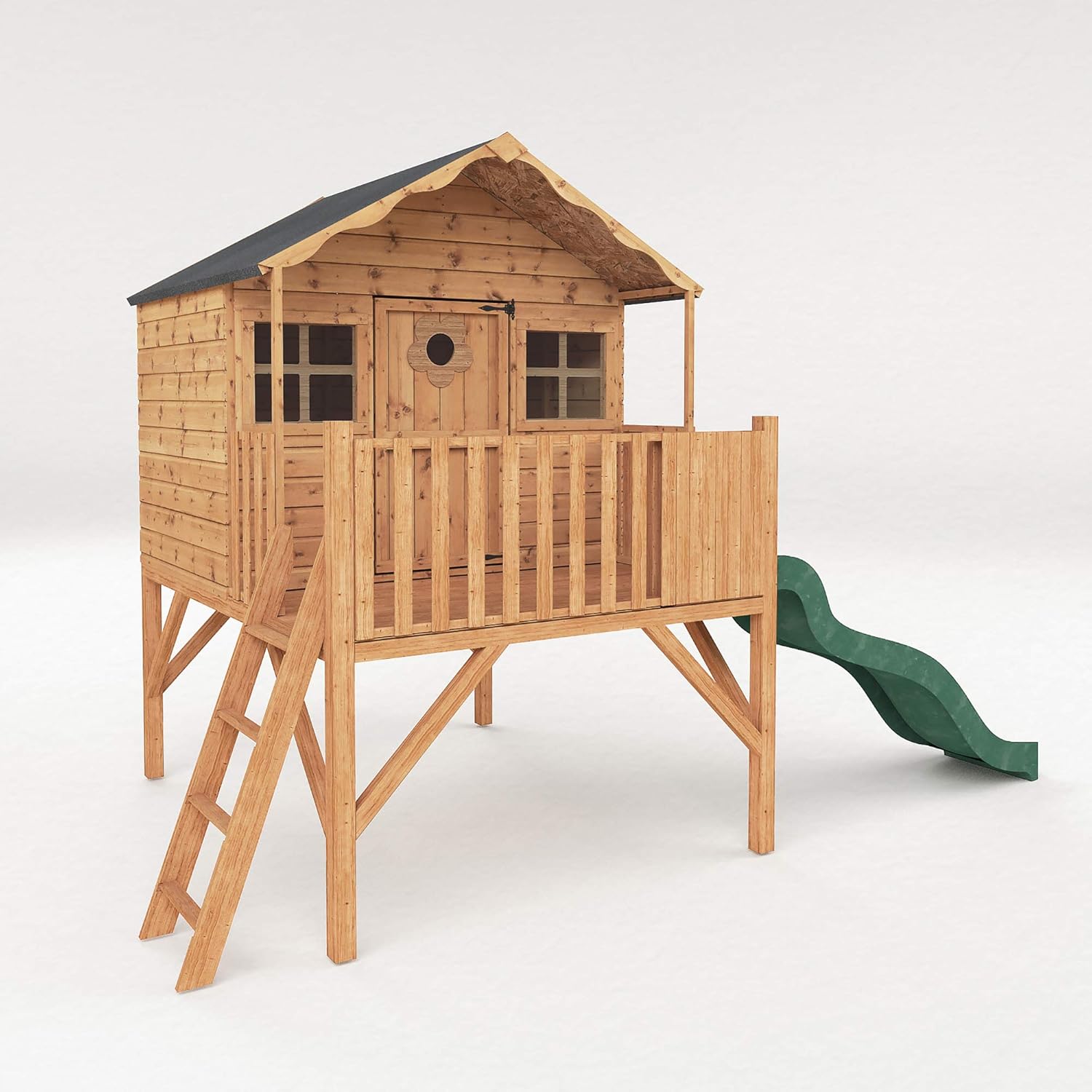children's garden house with slide