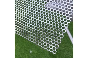 FengYoo 15.7"x7.8" Perforated Metal Sheets 19 Gauge Expanded Metal Mesh Opening Hexagonal Hole 1/4" (About 6mm) Perforated 304 Stainless Steel Sheet Mesh Screen Panel Decorative Panel Decorati Plate