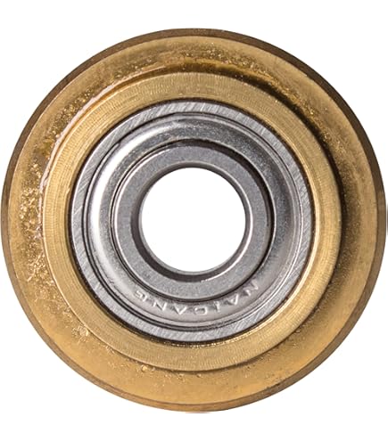 QEP 21123Q 7/8" Premium Tile Cutter Scoring Wheel – Titanium-Coated Tungsten Carbide With Ball Bearings, Replacement For Manual Tile Cutters