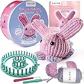 CRAFTILOO Loom Knitting and Crochet kit for Kids Crochet kit for Beginners Knitting kit for Beginners Knitting Loom Learn to Crochet Kits for Adults Beginner