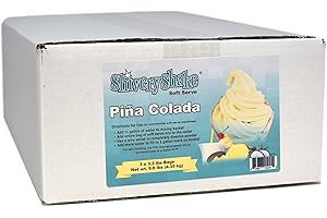 SHIVERYSHAKE Shivery Shake Soft Serve Ice Cream Mix, 3 x 3.2 lb case, Pina Colada