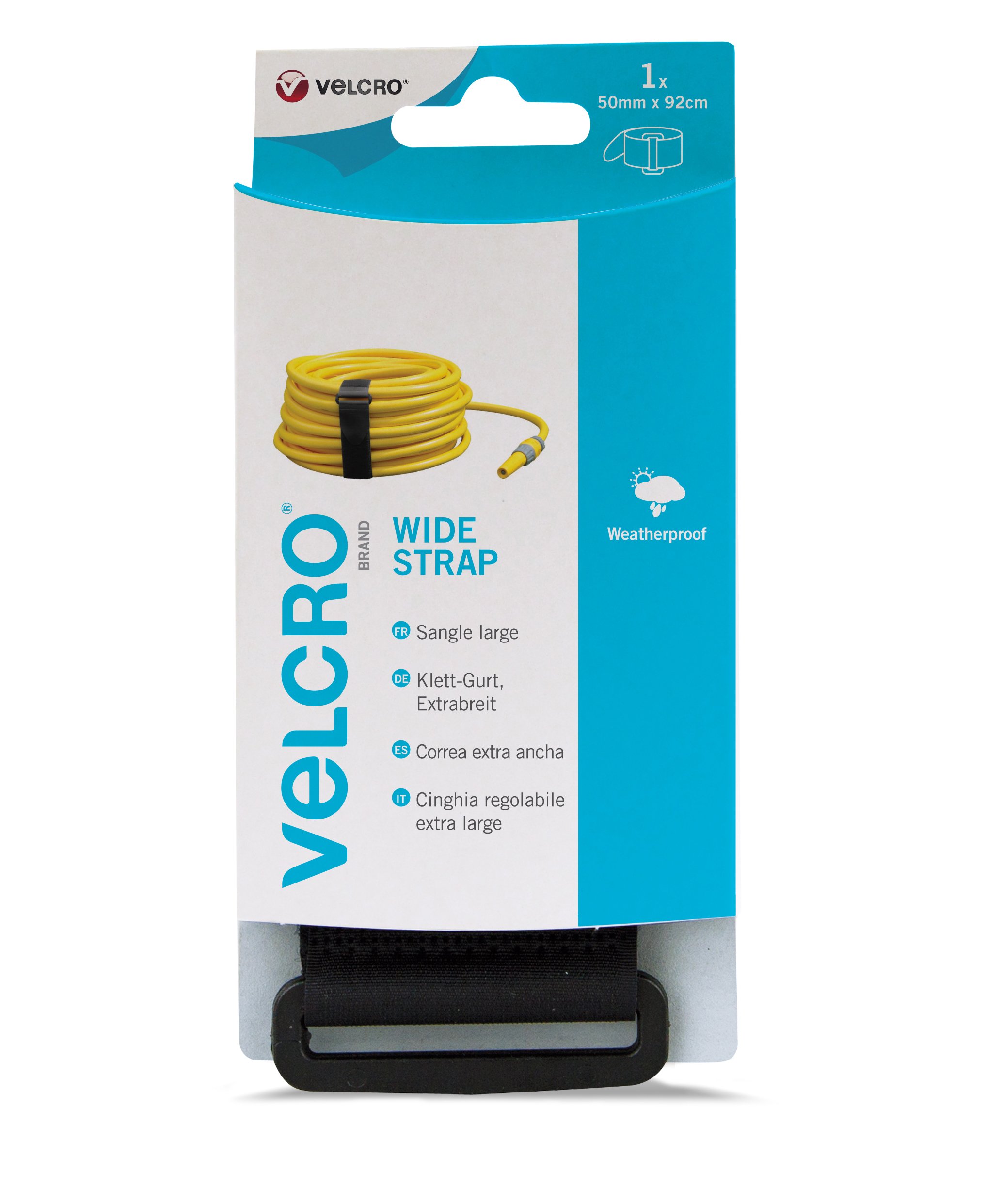 VELCRO Brand VEL-EC60329 Wide Strap, 50 mm x 92 cm - Black โ image 1