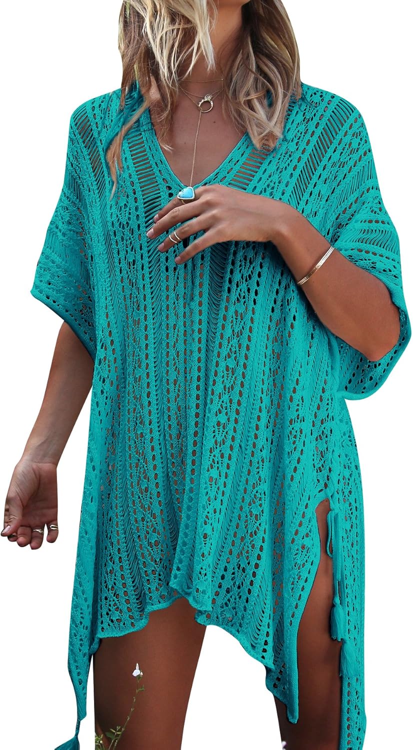 Jeasona Women&rsquo;s Bathing Suit Cover Up for Beach Pool Swimwear Crochet Dress