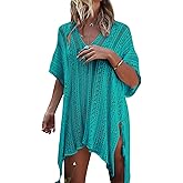 Jeasona Women’s Bathing Suit Cover Up for Beach Pool Swimwear Crochet Dress