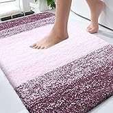 OLANLY Bathroom Rugs Mat 30x20, Extra Soft Absorbent Microfiber Bath Rugs, Rubber Backing, Quick Dry, Machine Washable Bath Mats for Bathroom Floor, Tub and Shower, Home Decor Accessories, Mauve