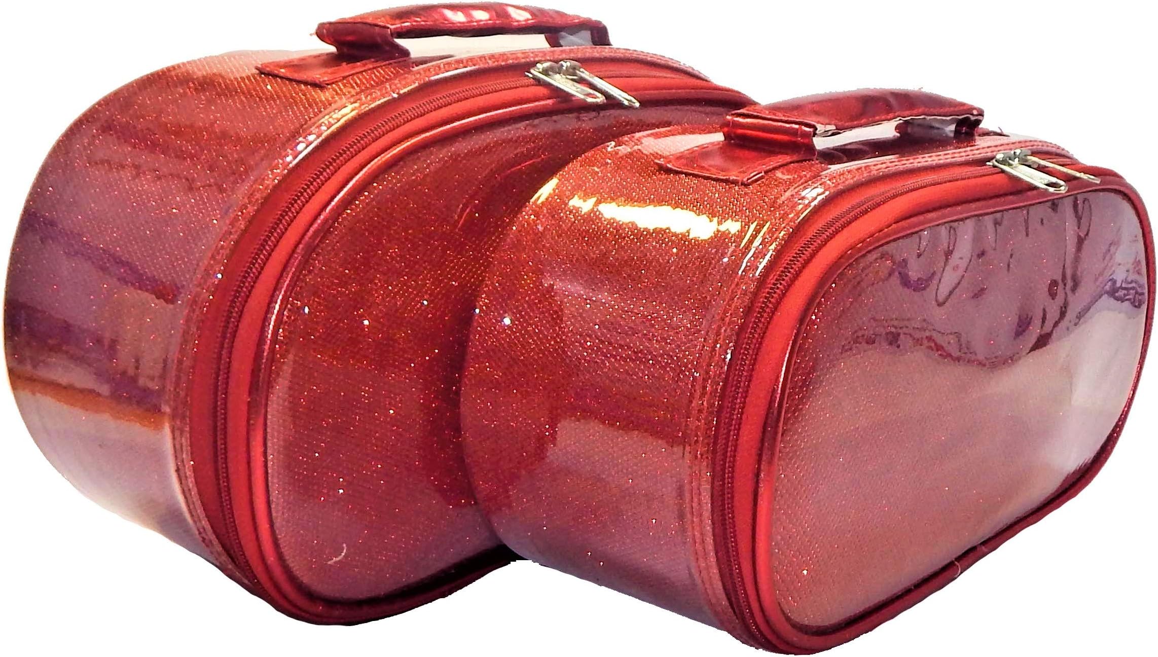 RK Brands Designer Vanity/Make Up Box (Glitter Red) Set of 2