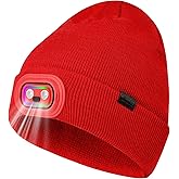 OKKLE Beanie with Headlamp Beanie with Light LED Winter Stocking Cap Knit Hats for Men Women