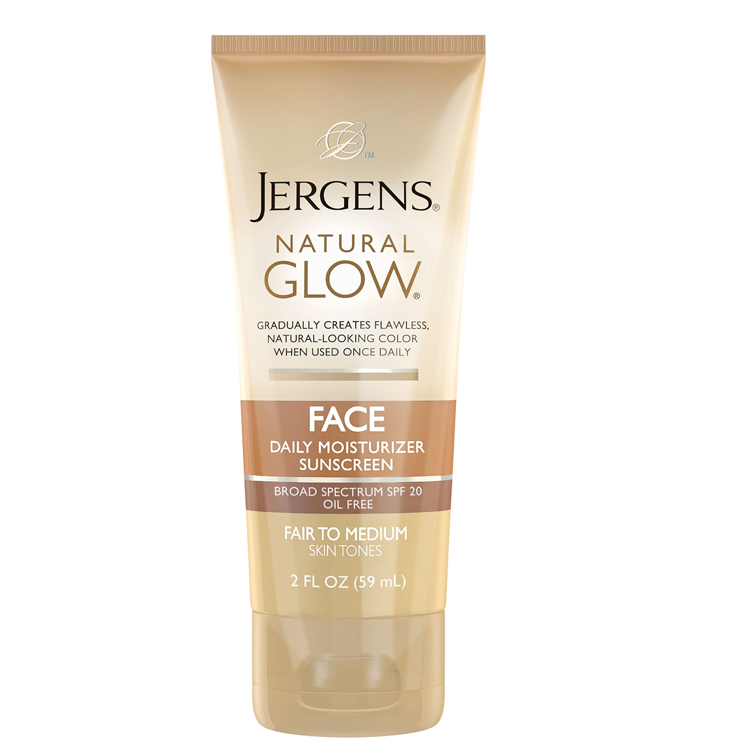 Jergens Natural Glow OilFree Daily Moisturizer for Face with Broad
