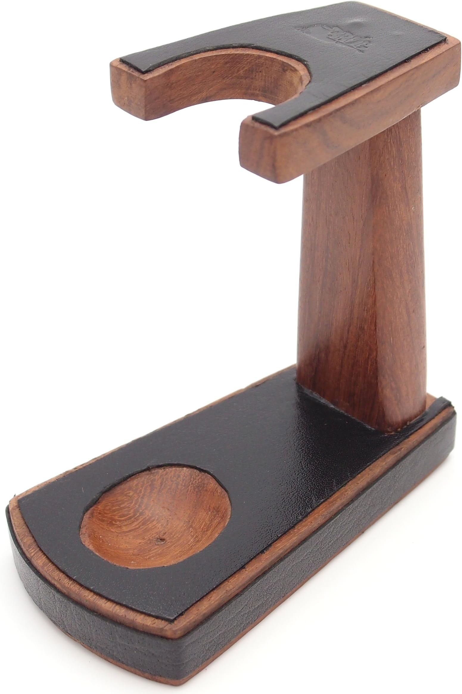 Leather Tobacco Pipe Holder - Authentic Full Grade Buffalo Hide Leather - Black