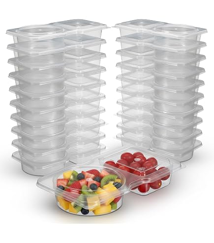 Lot De 6 Pots à Sauce Réutilisables Avec Couvercles En Silicone - Petits Contenants étanches Pour Collation, Pique-nique, Lunch Box