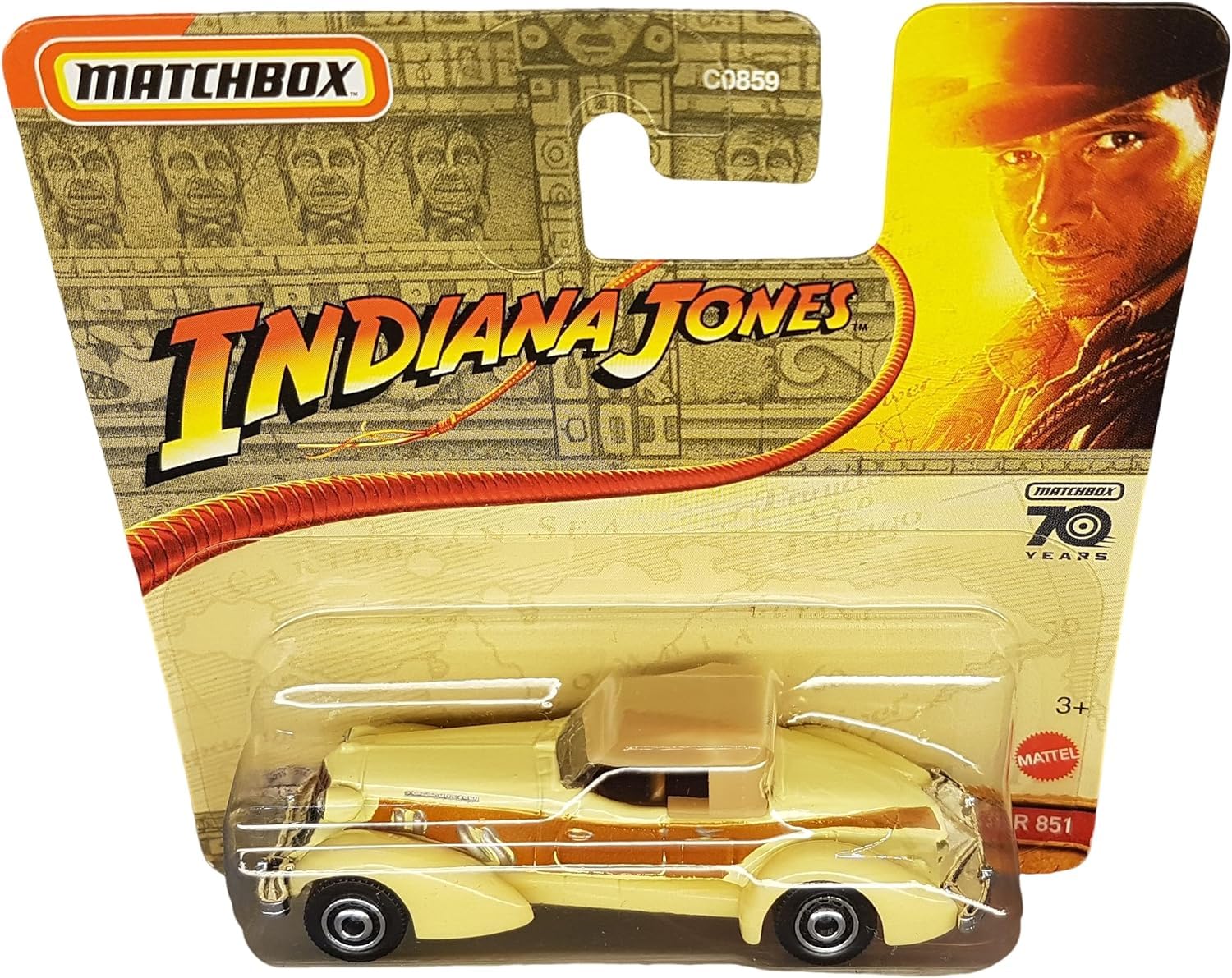 Matchbox 1936 Auburn Speedster 851 MBX Showroom 48/100 HLC64 Indiana Jones - 70 Years - Superfast Lesney - Mattel 2023-1:64
