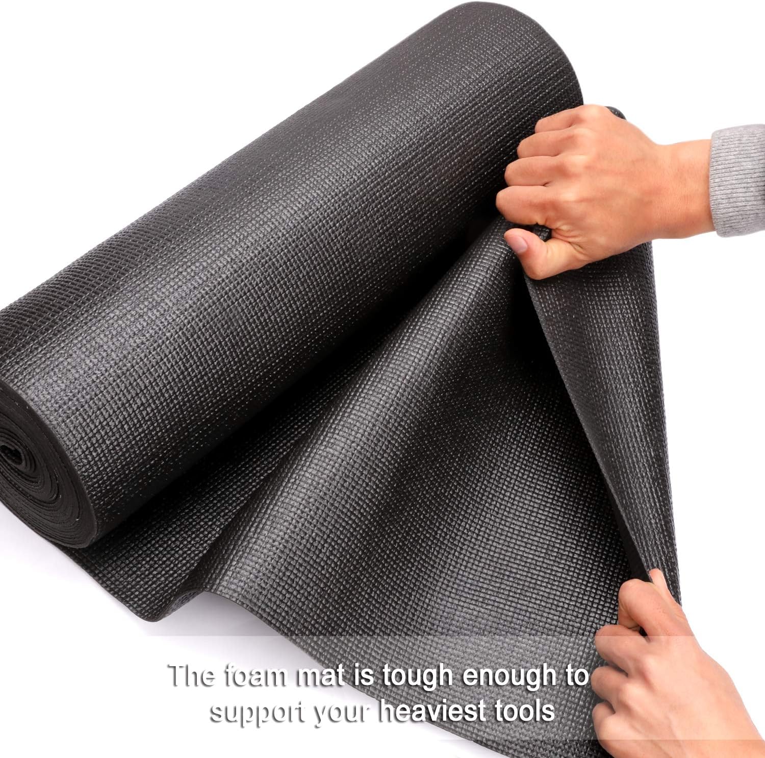 CASOMAN Professional Tool Box Liner and Drawer Liner 18 inch x 24 feet,Easy Cut Non-Slip Foam Rubber Toolbox Drawer Liner Mat - Adjustable Thick Cabinet Liners: Home Improvement