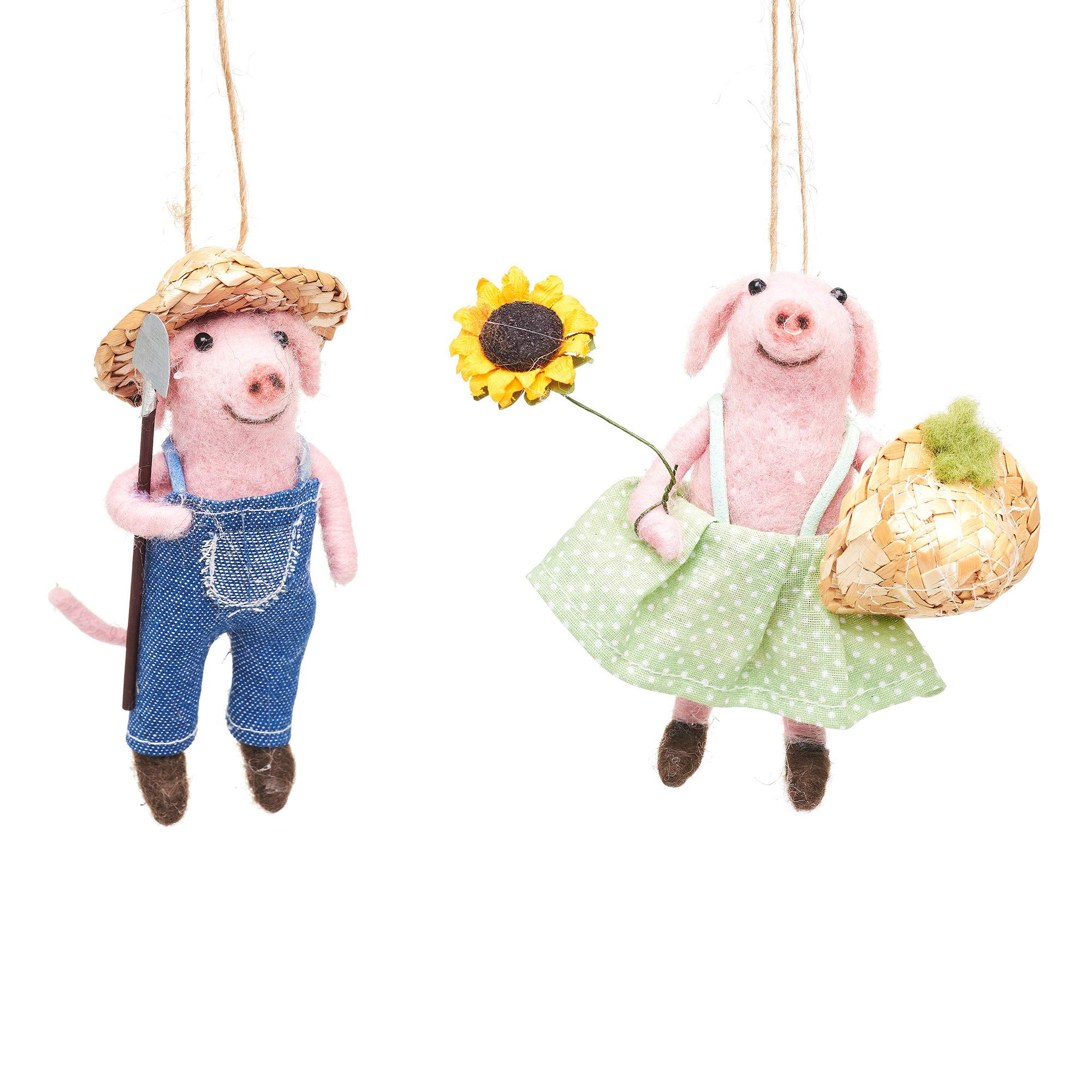 Sass and Belle Mr and Mrs Farmer Pigs Set of 2