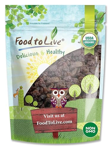 Usda Raisin Food to Live California Organic Raisins, 2 Pounds – Thompson Seedless ...