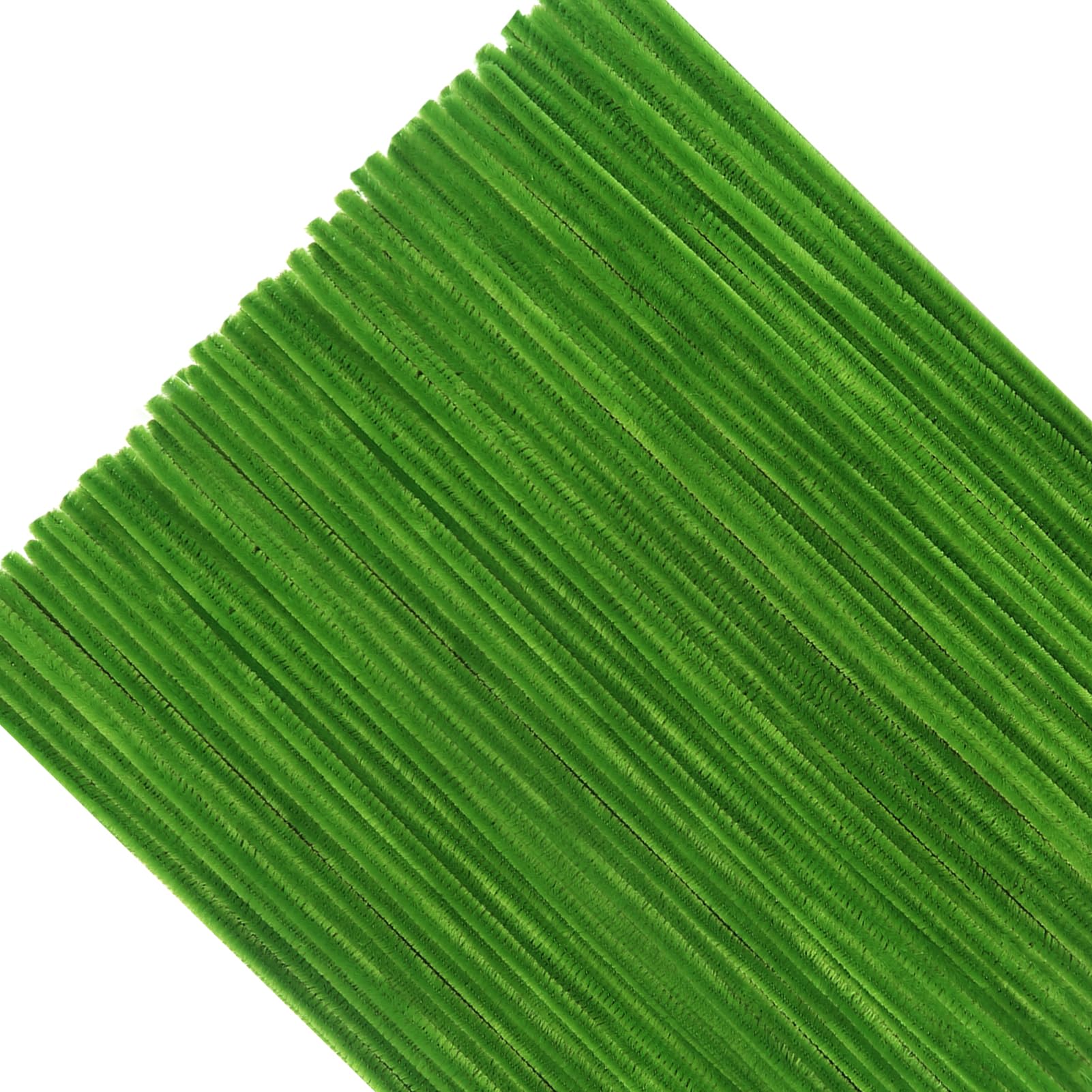 TOAOB 100pcs Green Pipe Cleaners for Craft 30cm Long Chenille Stem 6mm Thick Fuzzy Sticks Craft Supplies for DIY Flowers Projects Home Decorations