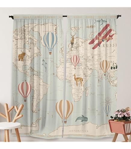 Cortina Transparente De Tul RXYY - Diseño Elefantes Africanos Y Amanecer, 139.7 X 213.4 Cm