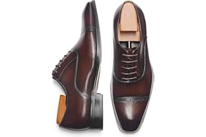 ALIPASINM Men's oxford formal comfortable dress shoes genuine leathers