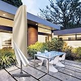 OKPOW Parasol Cover Cantilever 2.5m 2.7m 3m 4m Waterproof 600D Khaki view 5