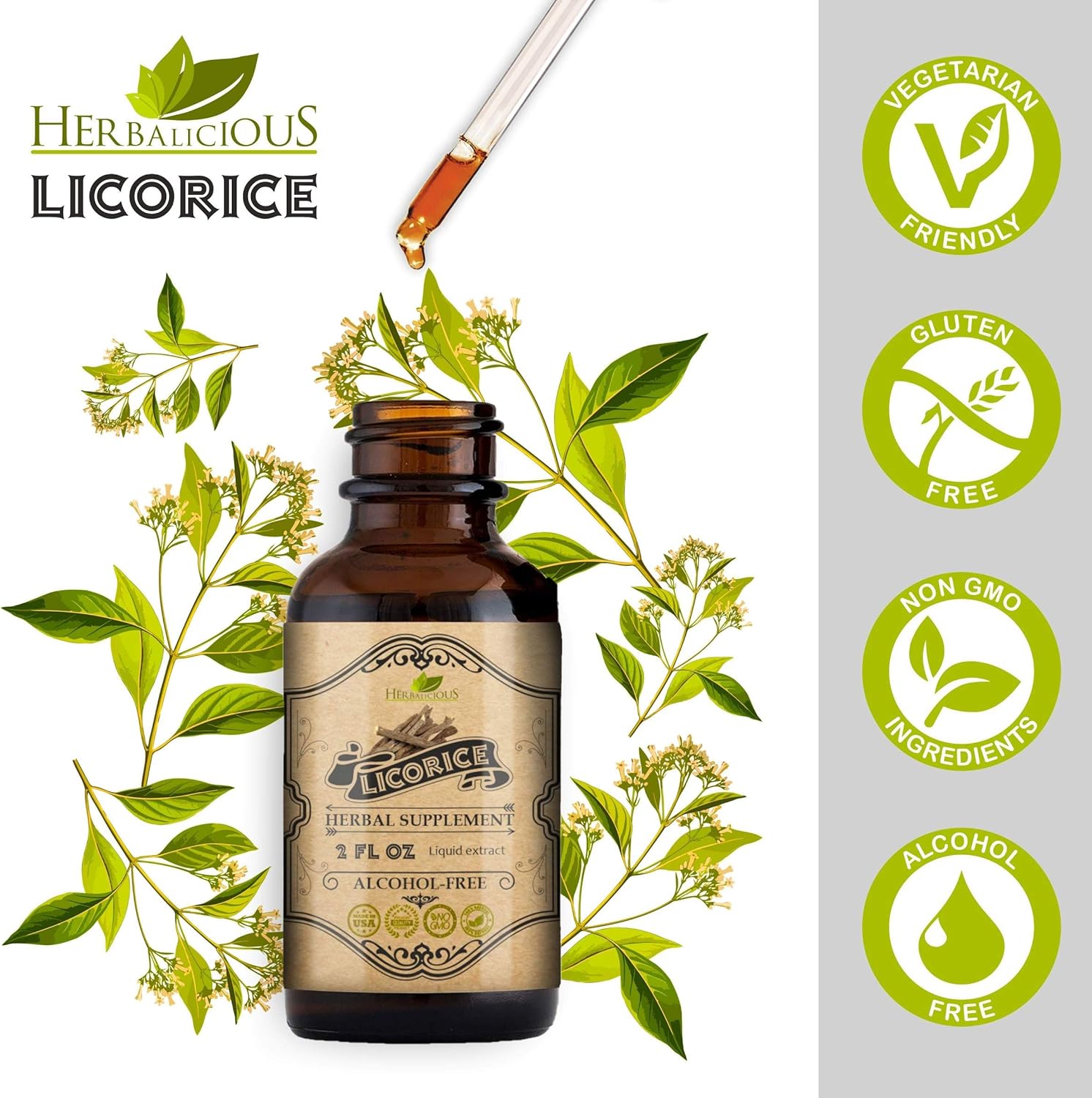 Licorice Root Extract 2 oz Adrenal Restore