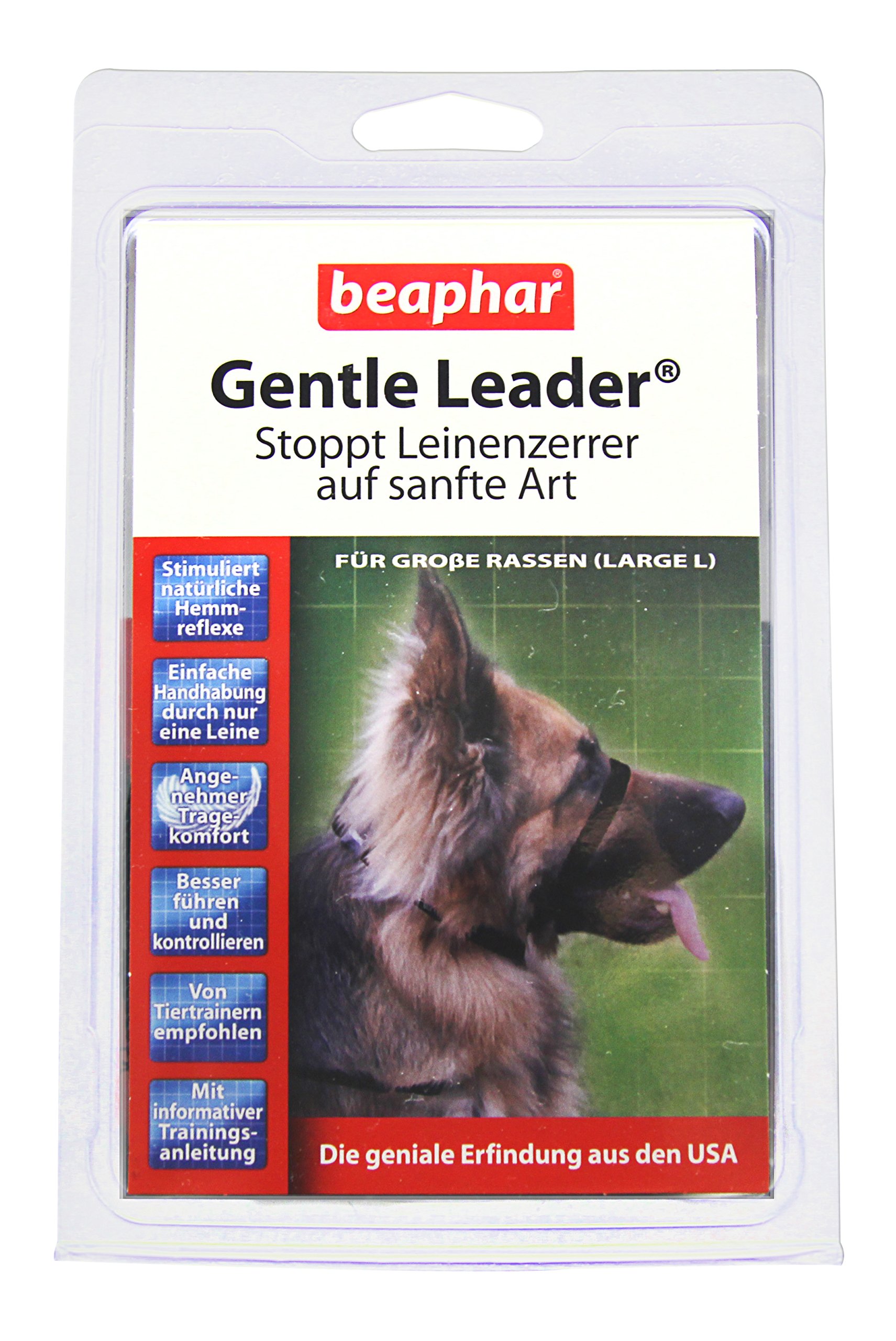 beaphar Gentle Leader® for dogs, training aid for dogs that strain, lead and control better, training collar for dogs, colour: black