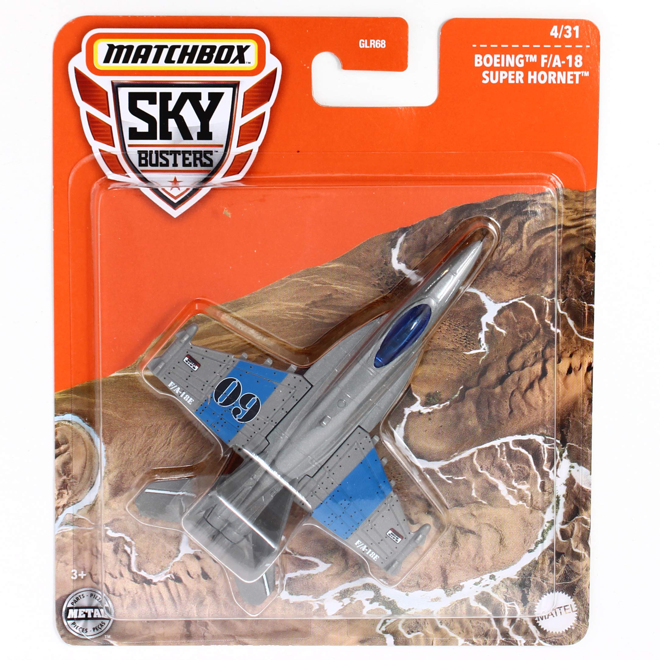 Matchbox Sky Busters F/A-18 Super Hornet, Gray and Blue