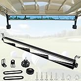 GENOUR 4-Panel Golf Cart Rear View Mirror - Wide Angle Universal Fit for Yamaha/Club Car/EZGO | Golf Cart Mirror | Golf Cart Accessories & Safety Upgrade