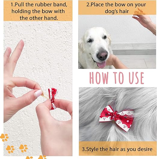 Easy To Use Pet Bows Hair Friendly Pet Bows Dog Bow Pairs Small Dog Bow Pair Cherry Picked Snap In Dog Bows U00ae Bow Pair Dog Ear Bows Pet Clothing Accessories Shoes Pet