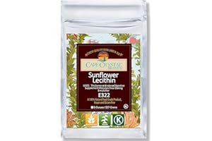 Cape Crystal Sunflower Lecithin Powder, 100% Natural and Gluten-Free. It is The Vegan, Non-GMO Alternative to Soy Lecithin Powder (8-oz.)