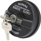 Xurkcinp Locking Gas Cap Fit for Jeep Dodge Chrysler Cherokee Challenger Charger Liberty Grand Cherokee Journey Ram 1500 2500 3500 Wrangler TJ LJ JK JKU JL JT Lock Fuel Tank Cap 05278655AB 5278655AB