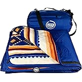 DOWN UNDER OUTDOORS Large Waterproof Windproof Extra Thick 350 GSM Quilted Fleece, or Sherpa Stadium Blanket