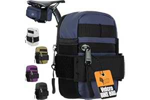 Lumiere & Co. Road Bike Saddle Bag, Bike Bag, Mountain Bike Saddle Bag, Small Bike Seat Bags, Bike Under Seat Bag, Bicycle accessories, Bike Bags, Bike Seat Bag, (Blue, Medium)