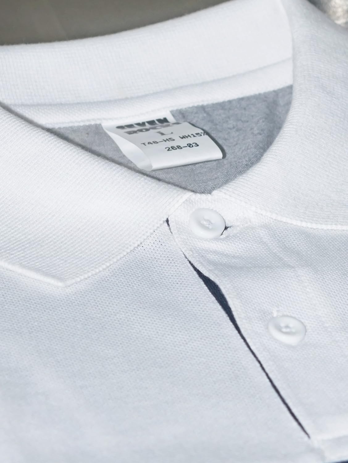 seven rocks men's white,black, grey polo neck t-shirt(t48hs)