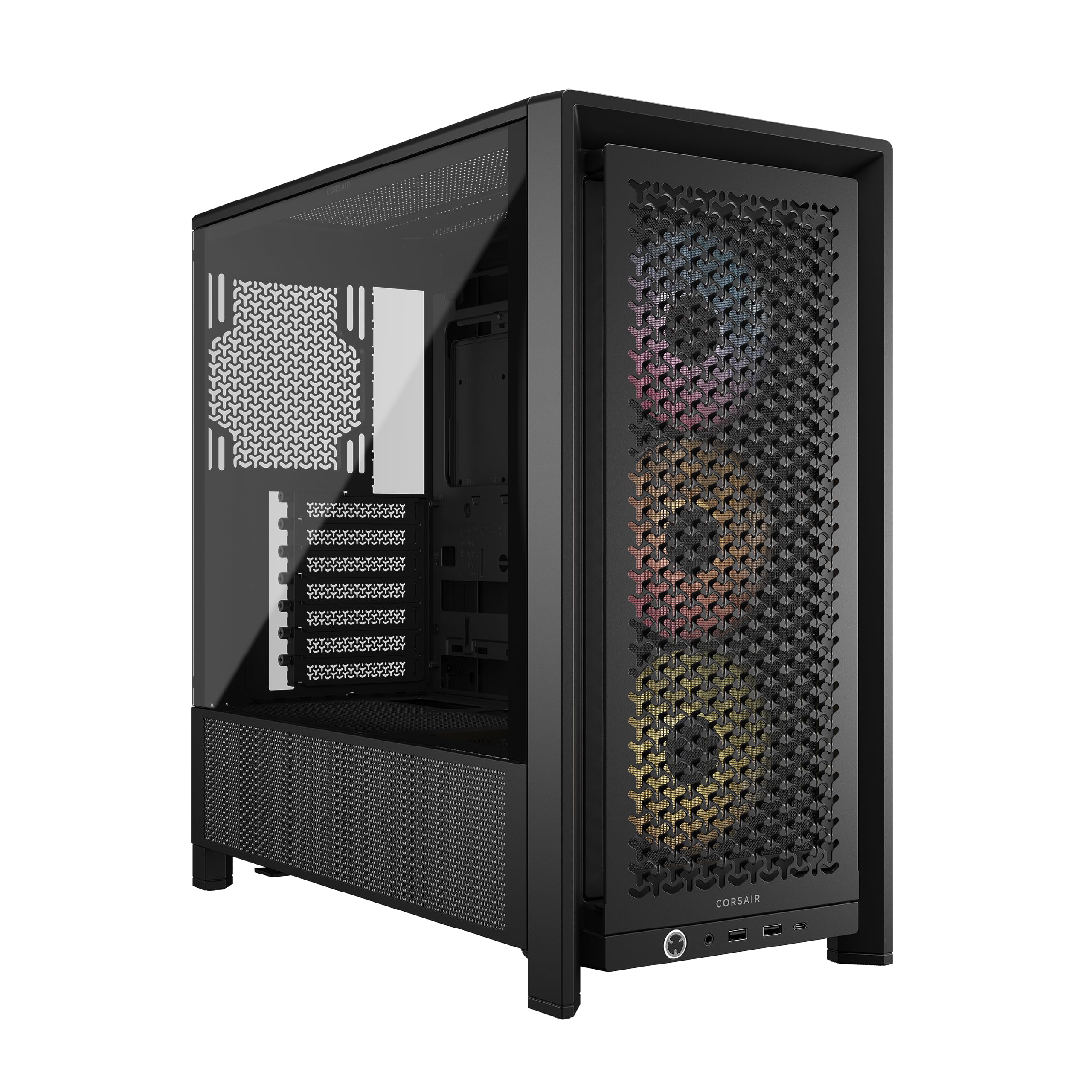 Corsair Frame 4000D Rs Argb Boîtier Modulaire Atx De Taille Moyenne – Débit D'Air Élevé, 3X Ventilateurs Rs Argb Préinstallés, Asus Btf, Msi Project Zero, Gigabyte Project Stealth – Noir