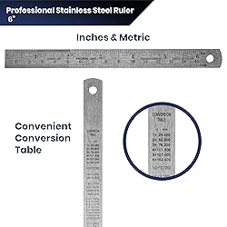 Pacific Arc 6 Inch Stainless Steel Ruler with