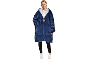 Catalonia Zip Up Blanket Hoodie Sweatshirt, Oversized Sherpa Pullover Jacket, Gift for Her