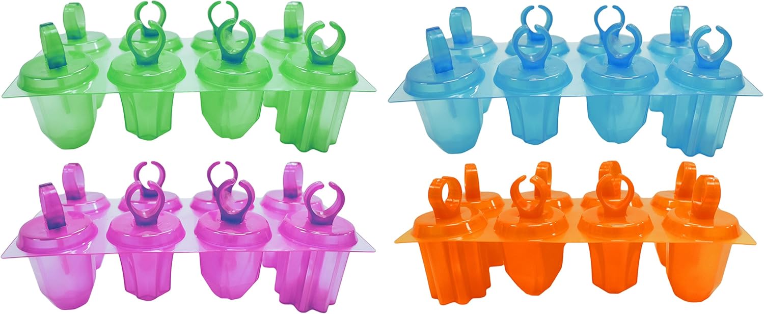 Set of Ice Pop Jewel Ring Molds Perfect for Parties Sleepovers Movie Night - Fun to Use Easy to Clean (4)