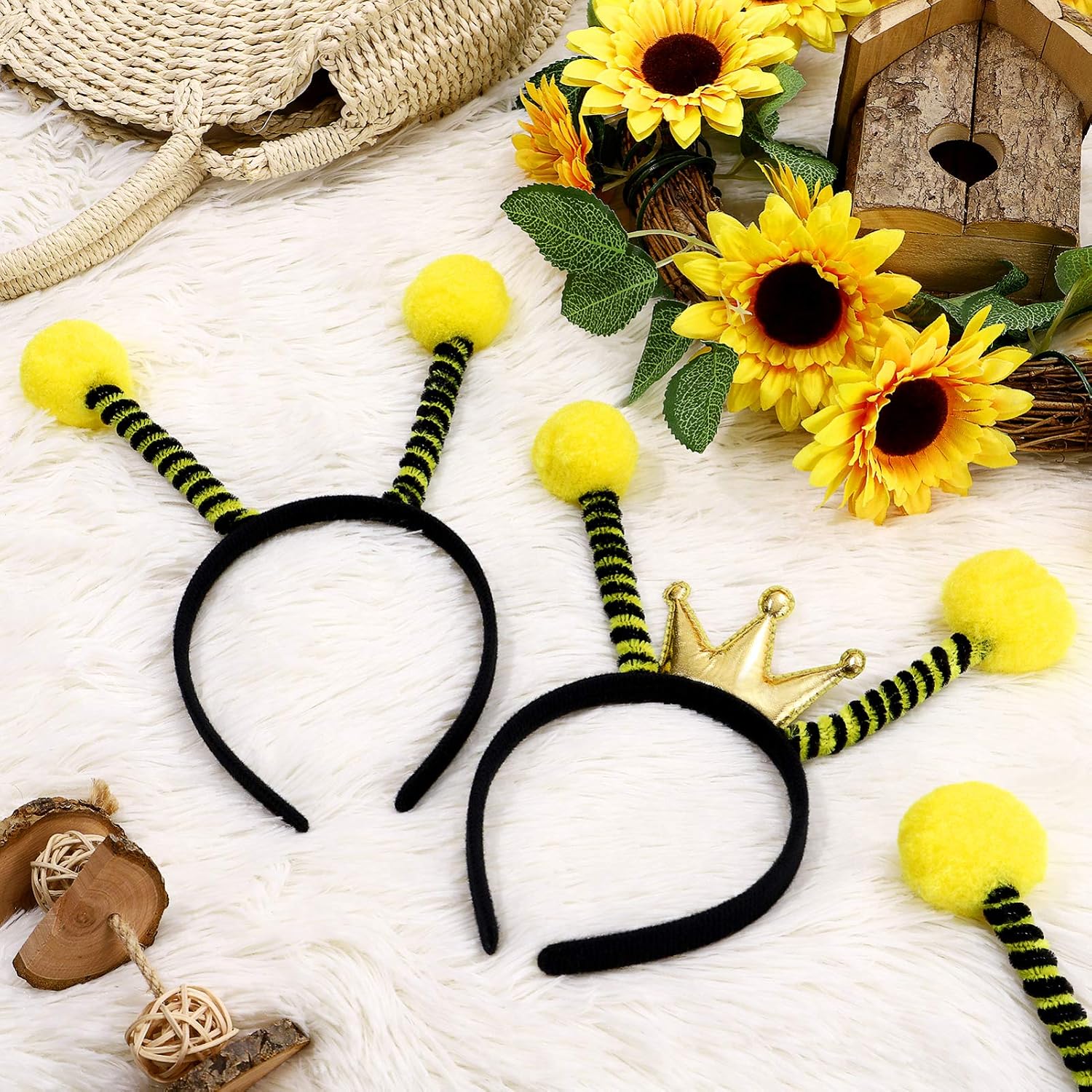 9Pcs Bee Antenna Headband Ladybug Headband Headwear Cosplay Party Favors Gift Birthday Party Supplies Costume Accessories for Kids Adult - Image 5