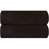 GLAMBURG 100% Cotton 2 Pack Oversized Bath Towel Set 28x55 Inches, Ultra Soft Highly Absorbant Compact Quickdry & Lightweight Large Bath Towels, Ideal for Gym Travel Camp Pool - Chocolate Brown