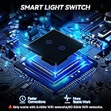 BSEED Smart Light Switch 2 Gang 1 Way WiFi Alexa Google Home Neutral Wire view 7