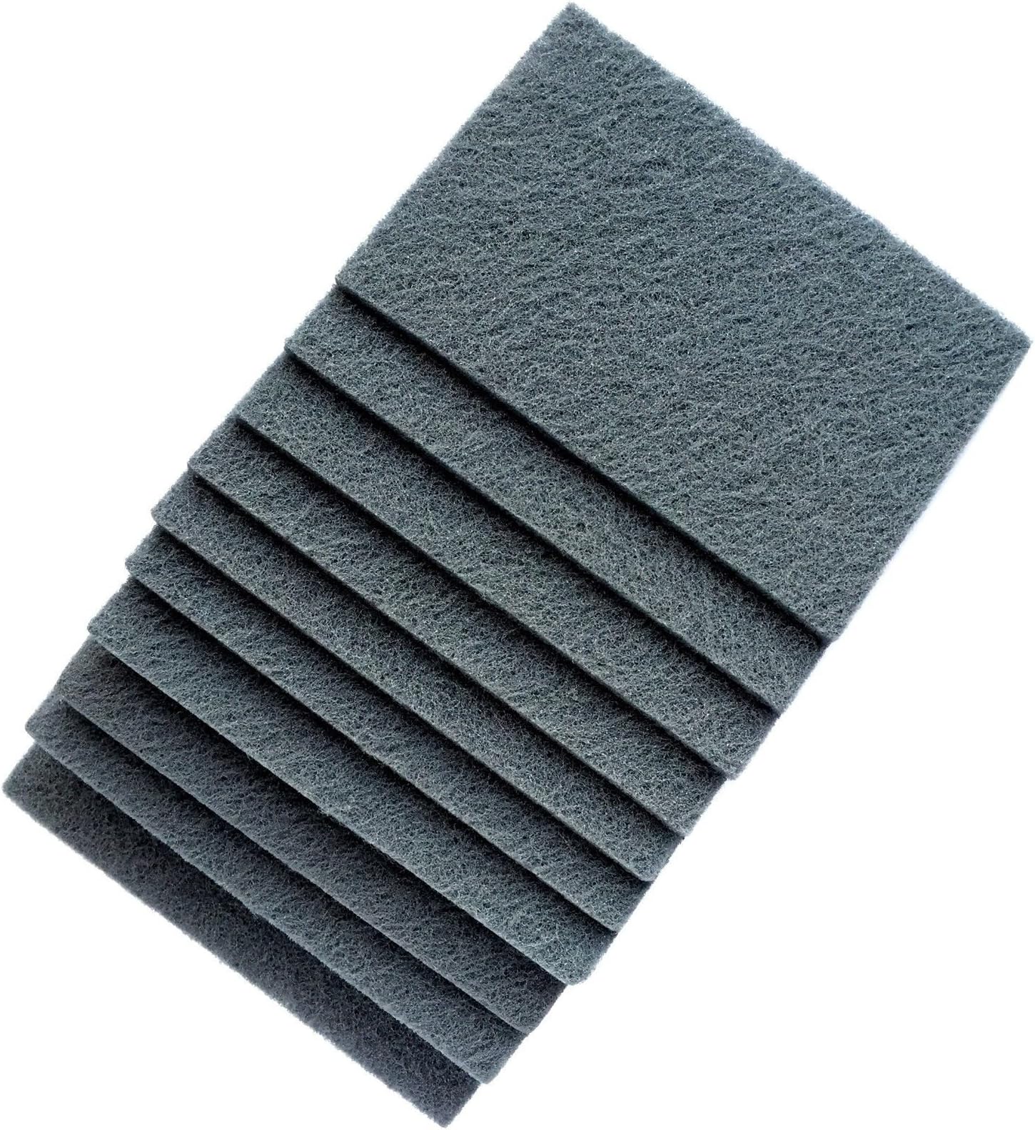 6 Inch x 9 Inch Non Woven Hand Pads - Gray Ultra Fine (20 Pack)